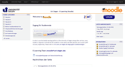 Desktop Screenshot of moodle.uni-siegen.de