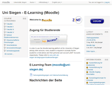 Tablet Screenshot of moodle.uni-siegen.de